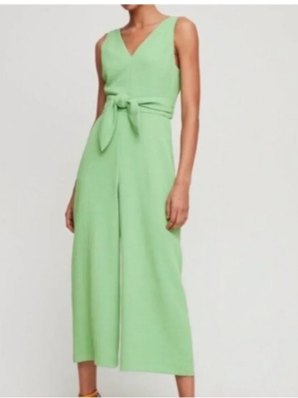 Wilfred bright green encoulement neon ivy wide leg jumpsuit size 0